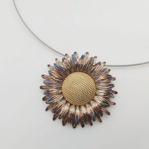 Item 101SP Silver Sunflower pendant