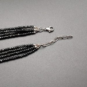Item 103NS Spinel multi strands with Silver Pendant