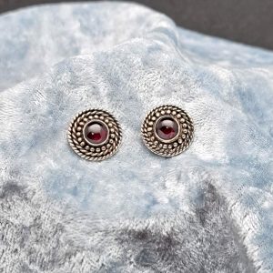 Item 108EG Garnet studs