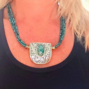 Item 184NT Turquoise with Silver pendant