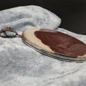 Item 325NB Botswana Agate with Jasper Pendant