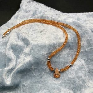 Item 433NS Spessartine with Fire Opal pendant