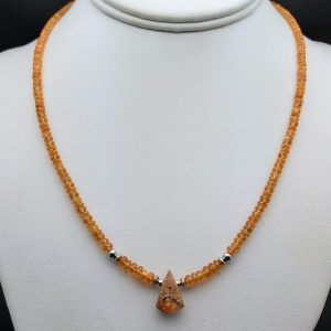 Item 433NS Spessartine with Fire Opal pendant