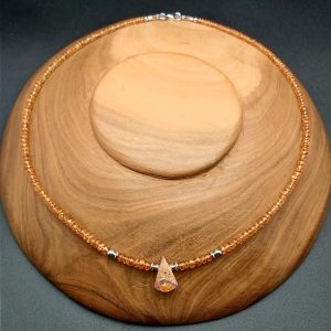 Item 433NS Spessartine with Fire Opal pendant