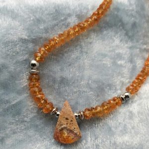 Item 433NS Spessartine with Fire Opal pendant