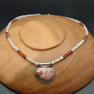 Item 374NP Freshwater Pearl with Sunstone