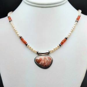 Item 374NP Freshwater Pearl with Sunstone