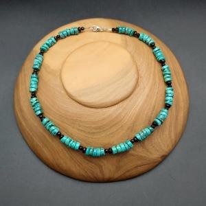 Item 375NT Turquoise with black Onyx