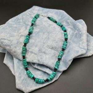 Item 375NT Turquoise with black Onyx