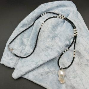 Item 376NS Spinel with Freshwater Pearl