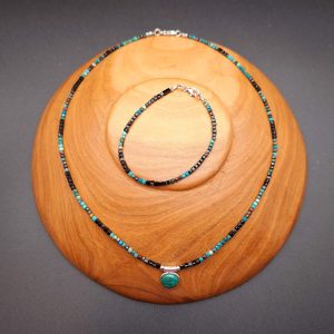 Item 564NC Chrysocolla/Black Agate