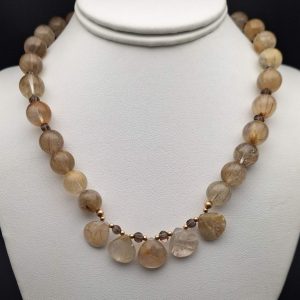 Item 578NR Rutilized Quartz/Smokey Quartz