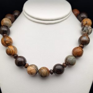 Item 639BN Bronzite/Red creek Jasper