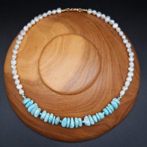 Item 648NL Larimar/Pearls