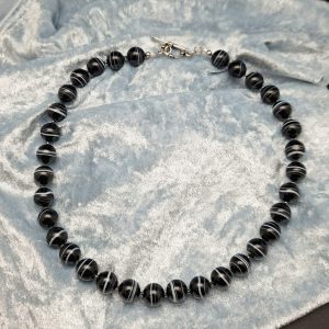 Item 687NS Black banded Agate